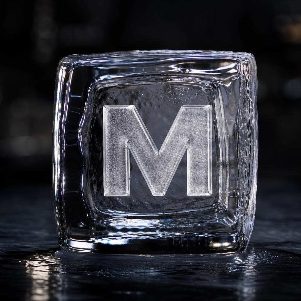 Logo Cube — Clear Ice aus Schweizer Gletscherwasser